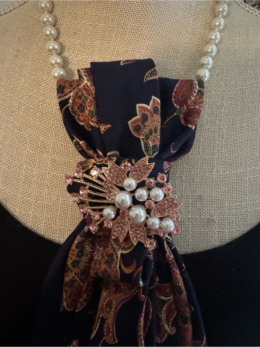 Statement Tie Necklace - Picture 2 of 2